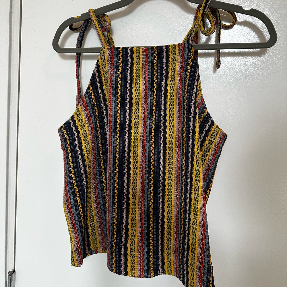 Madewell knit tie-top tank top.